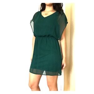 Lush | Green Chiffon Dress